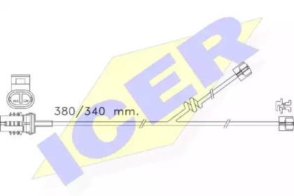 Сигнализатор, износ тормозных колодок ICER 610356 E C